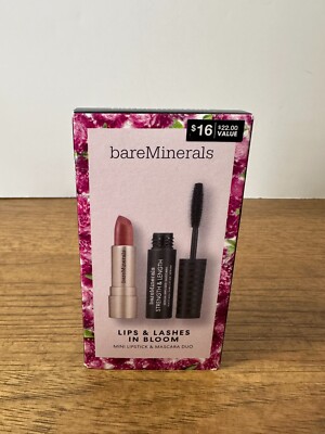 bareMinerals Lips & Lashes in Bloom Mini Lipstick & Mascara Duo Memory