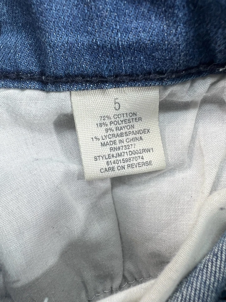 Pantalones cortos Mudd para mujer talla 5 azul denim bolsillos elásticos dobladillo crudo Foto 4 de 4