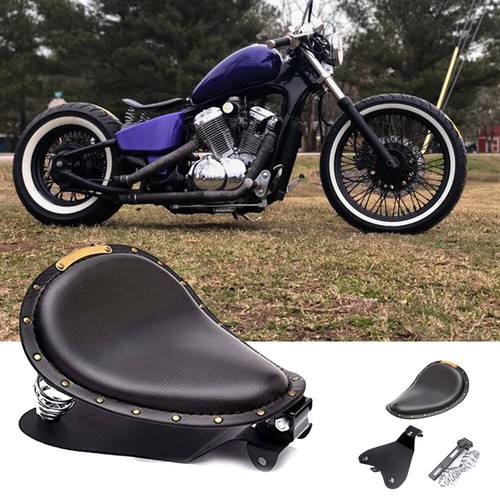 Silla asiento moto para Harley Honda Sportster Bobber | eBay