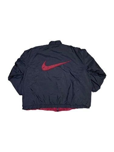 Vintage 90s Nike Big Swoosh Black Red 