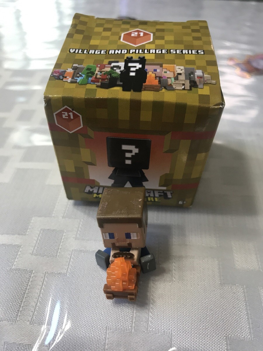 中袋未開封！　ナムコレ　ミニジオラマ7種　&ステッカー　（シークレット込み） Minecraft Mini-Figures Village & Pillage Series 21 Camping Steve