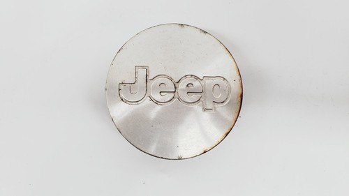 2" Brushed Aluminum 2 inch Jeep Logo WHEEL CENTER CAP 52059522AB - Picture 3 of 18
