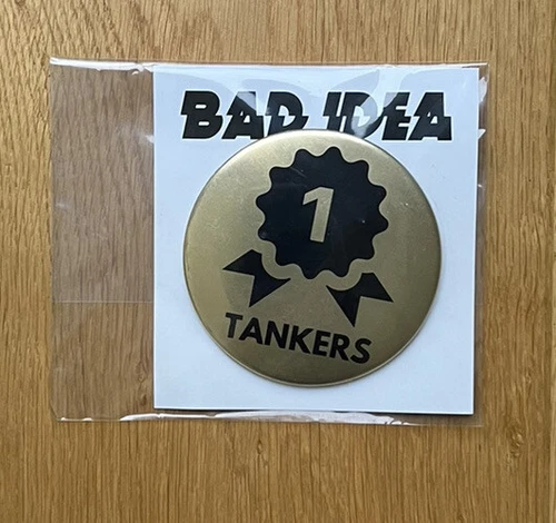 Bad Idea Comics TANKERS First 1st Customer Gold Pin Button