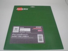 AVERY 61526 PERMA TRACK ASSET TAG BIAŁE ETYKIETY LASEROWE 3/4''X 2''