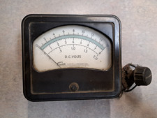 Sun Electric Corp. Panel Voltmeter Gauge Removed From Sun Automotive Tester