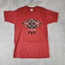 Vintage Shirt Mens Medium Dreamcatchers Native American Single Stitch Aztec