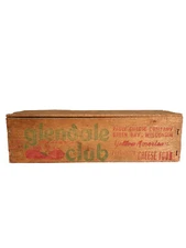 Vintage Wooden Box Glendale Club advertisement  Pauly Cheese Co.  Green Bay WI