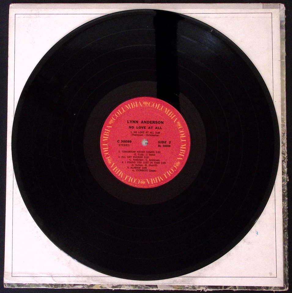LYNN ANDERSON NO LOVE AT ALL PROMO VINYL LP 130-22 W - Image 4 of 4
