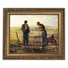 Millet: The Angelus Framed Print, Under Glass With Gold Finish Frame, 12.5" Wide