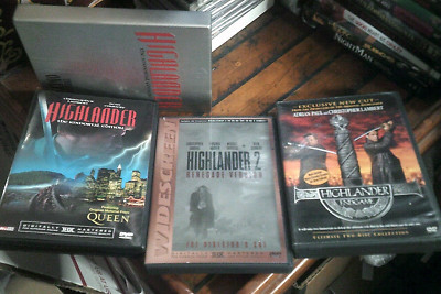 Highlander Immortal Edition Tin, 2 Renegade Version & Endgame perfect DVD Set