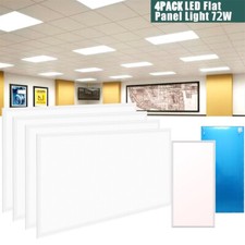 4 Pack 72W Large Panel Ceiling Suspended LED Office Lighting 1200 x 600mm 6500K