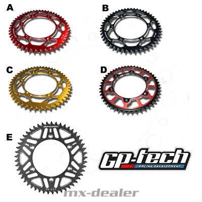 GP Tech Kettenrad Factory Sproket Suzuki RM RMZ 125 250 450 rot gelb schwarz