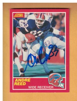 Andre Reed AUTOGRAPHED 1989 SCORE FOOTBALL CARD SIGNED BUFFALO BILLS | eBay