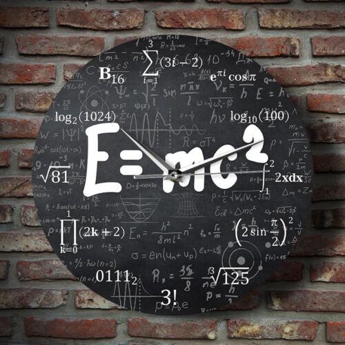 Théorie de la Relativité Math Formule Horloge Murale Scientifique Professeu5346 - Photo 1/6