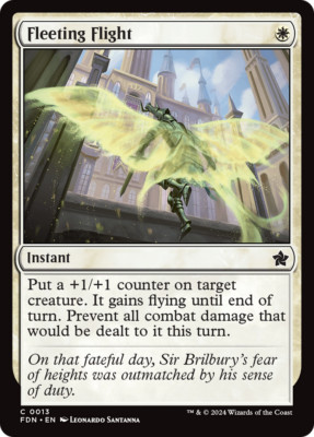 x1 Fleeting Flight FDN Foundations MTG 13 COMMON M/NM 1x