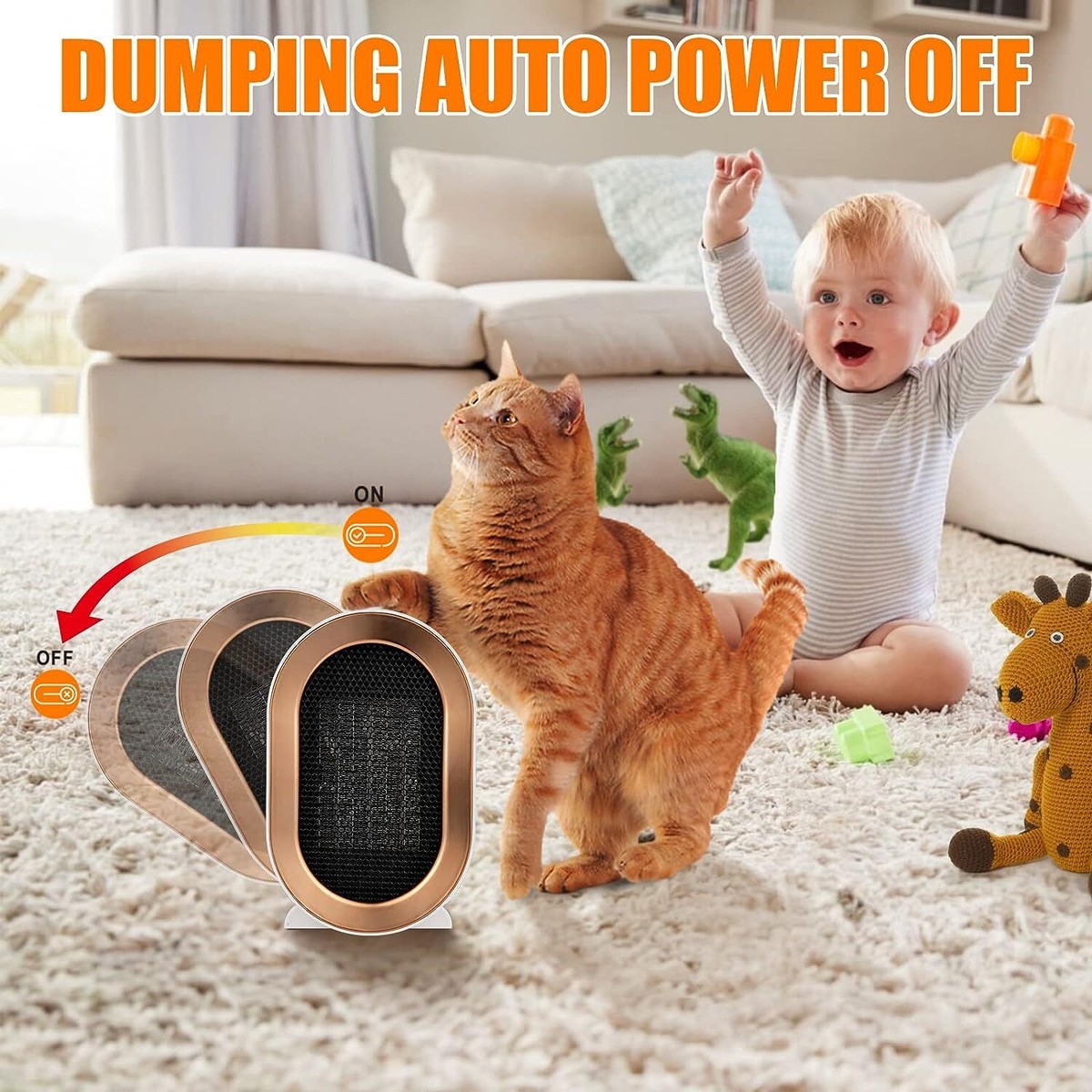 Fan Heater 1200W| Space Heater Energy Efficient |Small Portable  Indoor/Outdoor | eBay