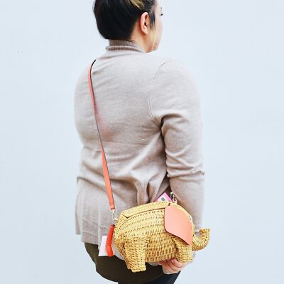 NEW Kate Spade Wicker Elephant Crossbody Bag Orange | eBay