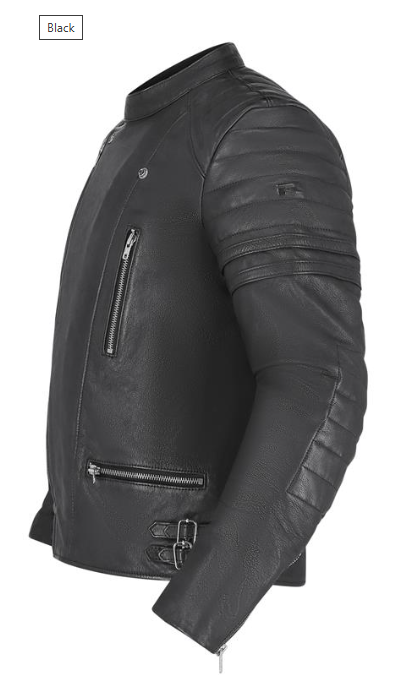 Richa Men's Camden Black Leather Motorcycle Jacket New UK