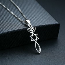 Religious Women Necklace Messianic Seal Pendant Spiritual Menorah Fashion Gift