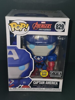 Funko POP! Vinyl #829 Marvel Avengers Captain America Glow Bobblehead Figur NEU