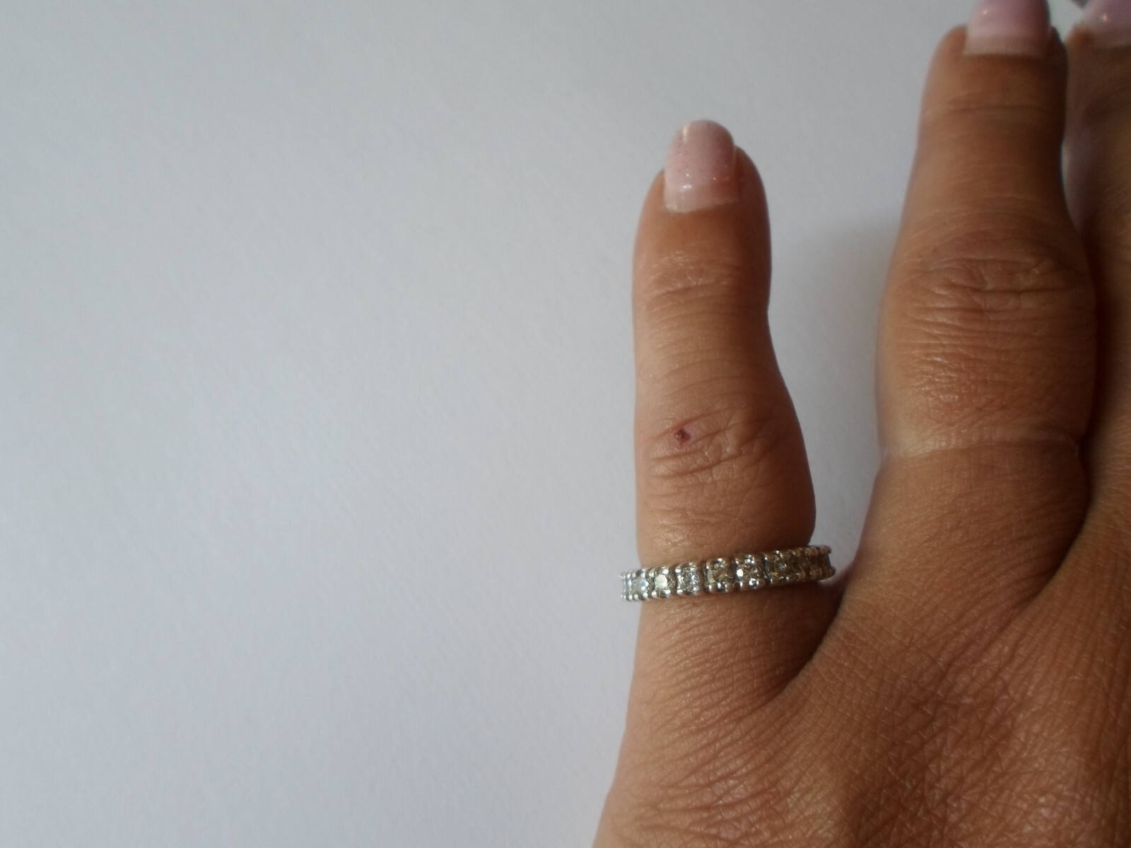 solid silver ring, full round zirconiums, size 50 - image 5