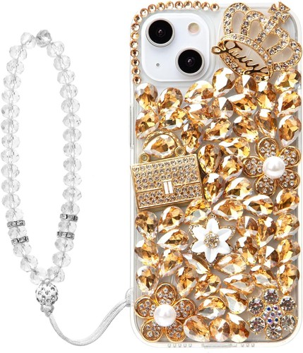For T-Mobile REVVL 6 Pro Case Women Sparkly Diamonds Soft Phone Cover + Lanyard - Picture 28 of 42