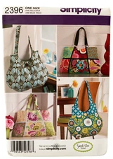 Simplicity Sewing Pattern 2396 Tote Bags Designed by Sweet Pea Totes Uncut
