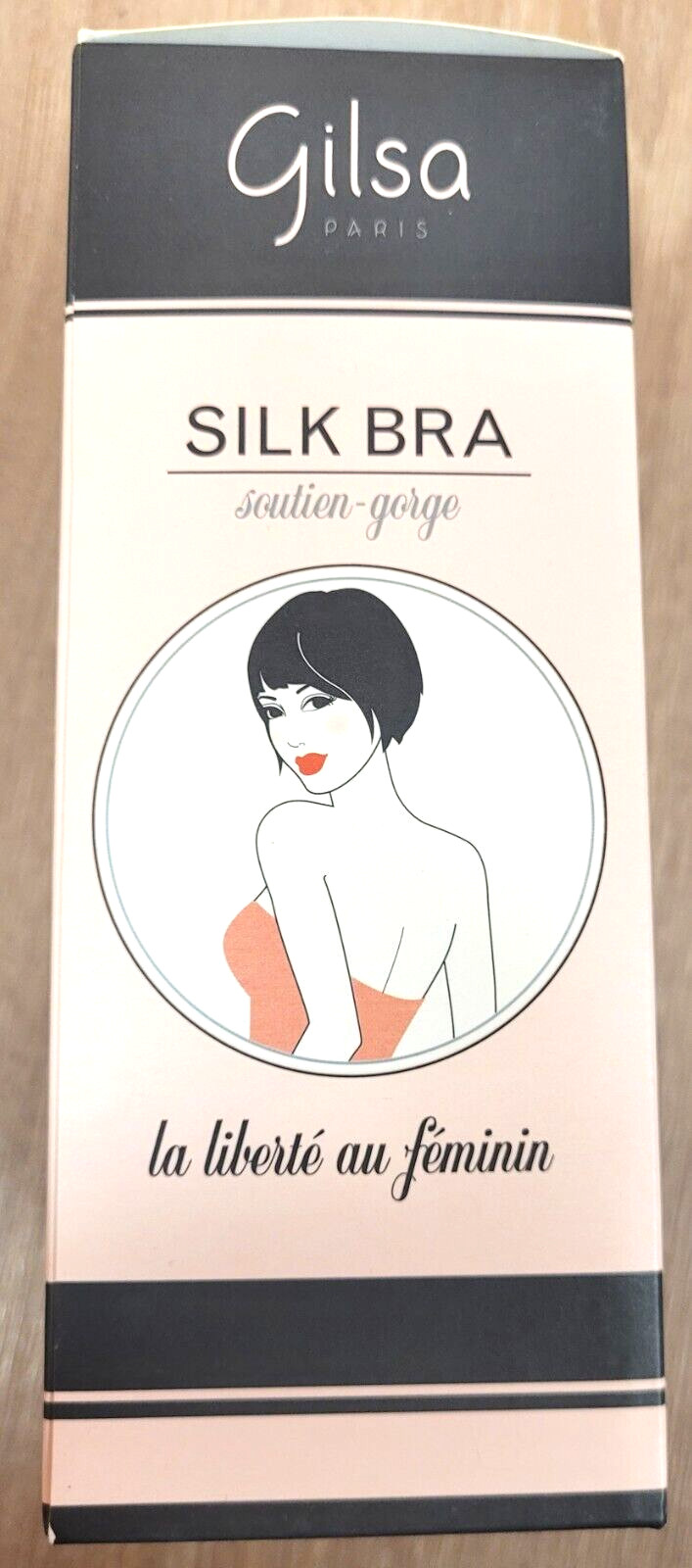 GILSA Silk Bra Self-Adhesive D Cup Nude Reusable Cleavage Lift New in Box image 3