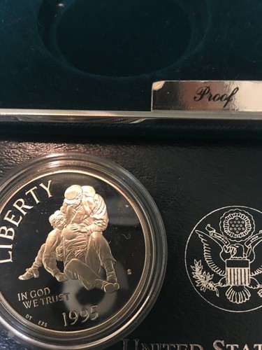 1995 CIVIL WAR BATTLEFIELD COMMEMORATIVE PROOF SILVER $ + 1/2$ Set from US MINT - Picture 3 of 9