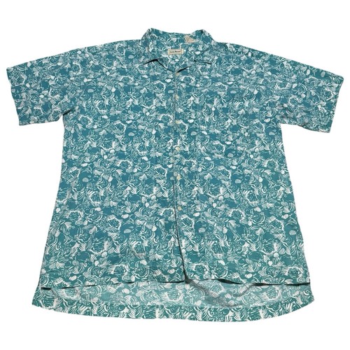 Vintage L.L. Bean Hong Kong Hawaiian Button Up Shirt Adult 2XL - Picture 1 of 4