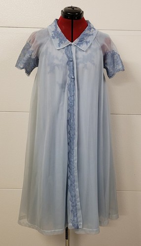 Vtg. Henson Kickernick Blue Double Layer Chiffon N