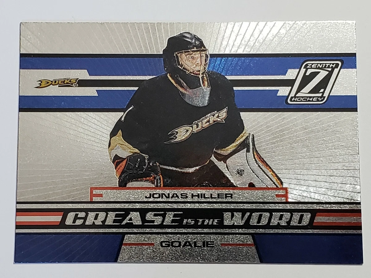 2011 JONAS HILLER PANINI ZENITH CREASE IS THE WORD NHL HOCKEY CARD #1  GOALIE | eBay