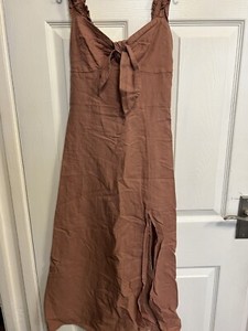 zara rust dress