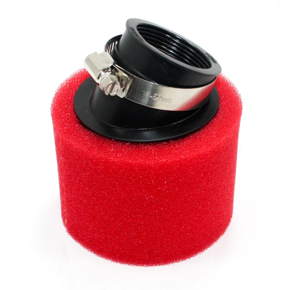 RED 37mm 38mm Bent Angled Foam Pod Air Filter 125cc PIT Quad Dirt Bike ATV Buggy - image 2 of 3