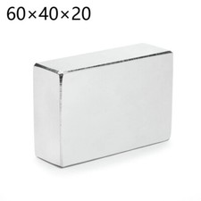 1-5pcs 60x40x20mm Super Strong Rare Earth Neodymium Permanent Block Magnets N50