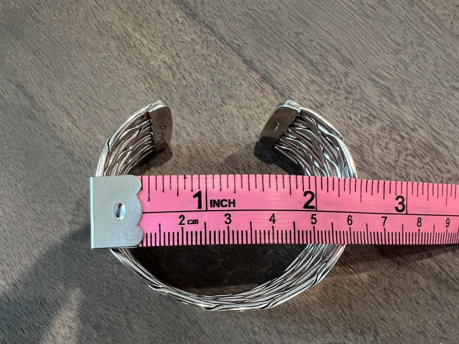 Heavy Solid Sterling Silver Cuff Bracelet - image 7