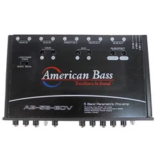 5 Band Equalizer with Built in Voltmeter Digital Display American Bass AB-5B-ECV