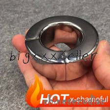 Men Ball Stretcher Weight Heavy Magnetic Stainless Steel Metal Rings Binding