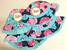 Lot Circo Sun Hat Kids Blue Floral Flower Girls Infant Baby Toddler 18 m