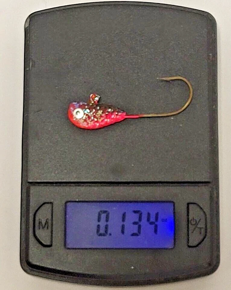 Plantilla Crappie Brillo Horizontal 12 Erie Dearie 1/8 OZ Trucha Walleye Percha Hielo Foto 4 de 4