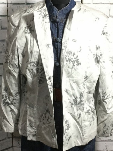 Anne Klein Chaqueta de noche abierta sin cuello delantero Reino Unido 20 / US 16 - Imagen 2 de 8