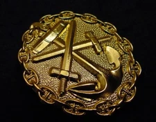 GERMAN WWI IMPERIAL NAVY WOUND BADGE - FIRST CLASS - GOLD  - REPRODUCTION