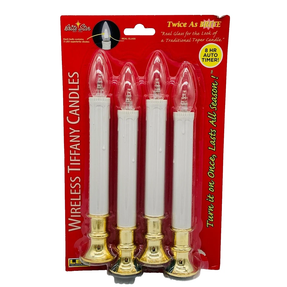 LED Tiffany Candle Wireless Twice as Bright 8 Hr Auto Timer DMG PKG New S2 - Image 2 of 4