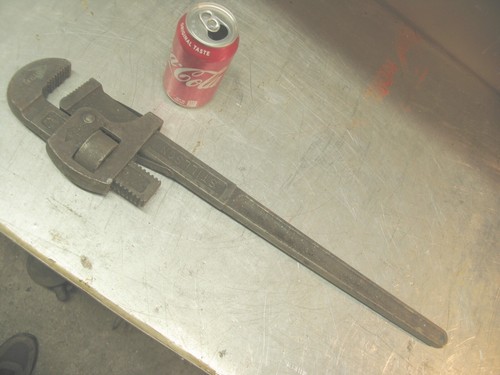 Vintage STILLSON 24 Pipe Wrench for  1/4" - 2" pipe (Overall 22" closed)