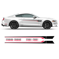 Roush Stage1 Stage2 Two Colors Door Decals Set For Ford Mustang 2015 - 2020