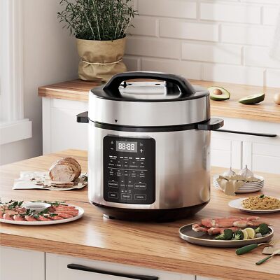 Digital Electric Pressure Cooker 6/8 Quart Multi-Function Bakery Stainless Steel