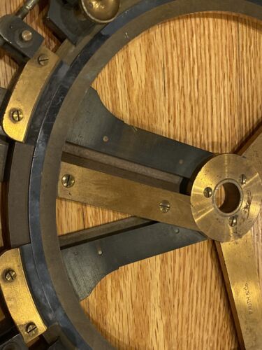 VINTAGE FAUTH & CO WASHINGTON DC MARITIME NAVIGATION STATION POINTER WINKELMESSER - Bild 6 von 7