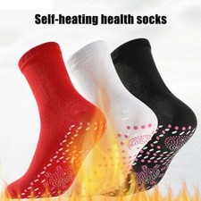 5 Pairs Self Heating Tourmaline Magnetic Therapy Socks Infrared Foot Pain Warmth