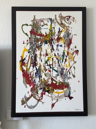 HILDA EPNER - LOOSE FOOT AND DANCING FREE - Jackson Pollock  Style - 27x40” - Picture 1 of 18