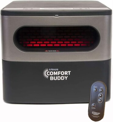 Airnmore Comfort Buddy, Space Heater, Unique Small Form Factor for Small Spaces